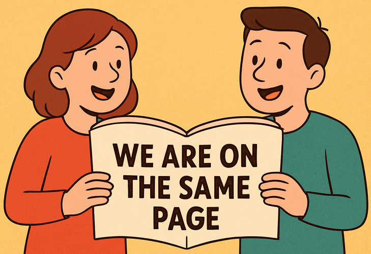 We are on the same page