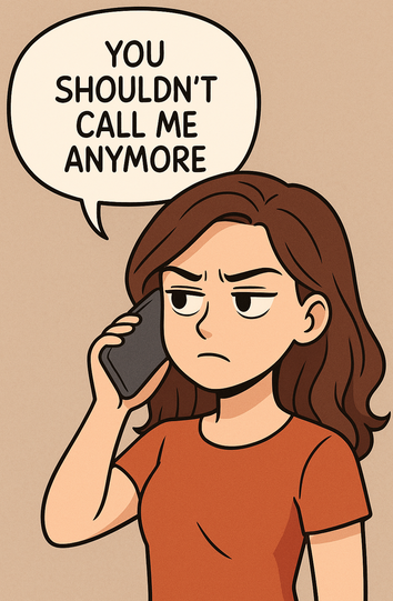 You shouldn't call me anymore