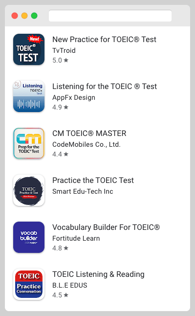 TOEIC Listening and Reading Apps